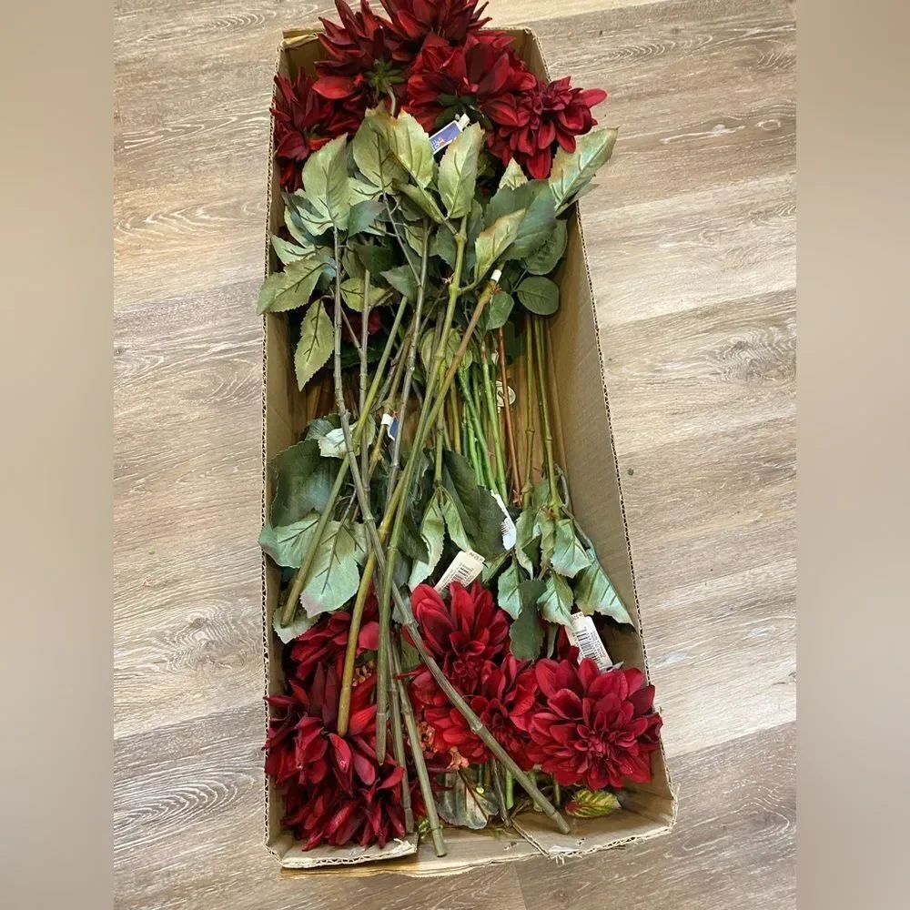 Bulk Flower Stems  SILK Dahlia Wedding Holiday Party Events Home Decor Florist